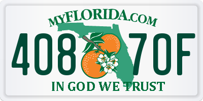 FL license plate 4087OF