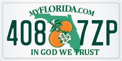FL license plate 4087ZP
