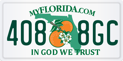 FL license plate 4088GC