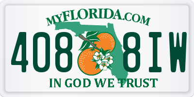 FL license plate 4088IW