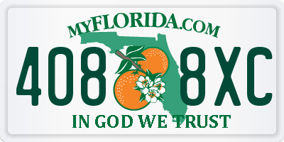 FL license plate 4088XC