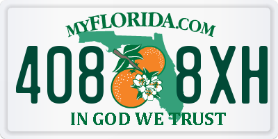 FL license plate 4088XH