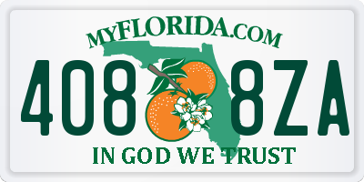 FL license plate 4088ZA