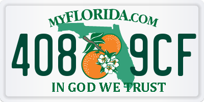 FL license plate 4089CF