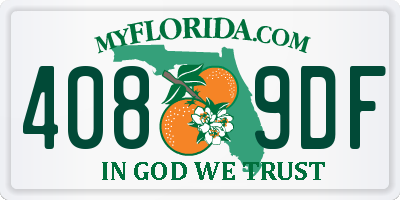 FL license plate 4089DF