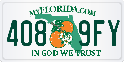 FL license plate 4089FY