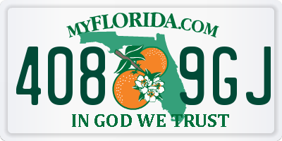 FL license plate 4089GJ