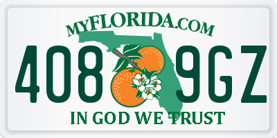 FL license plate 4089GZ