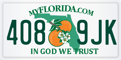 FL license plate 4089JK
