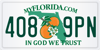 FL license plate 4089PN