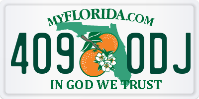 FL license plate 4090DJ