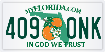 FL license plate 4090NK