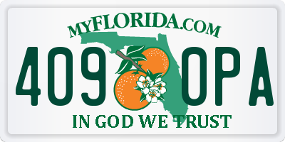 FL license plate 4090PA
