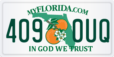 FL license plate 4090UQ