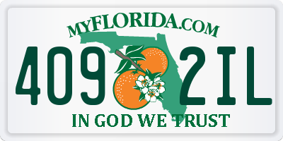 FL license plate 4092IL