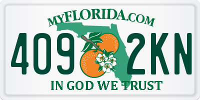 FL license plate 4092KN