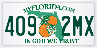 FL license plate 4092MX