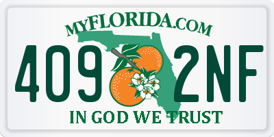 FL license plate 4092NF