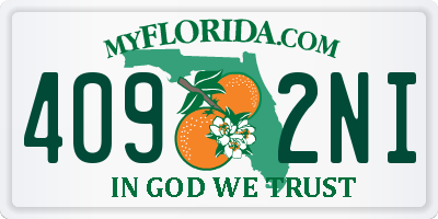 FL license plate 4092NI