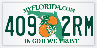 FL license plate 4092RM