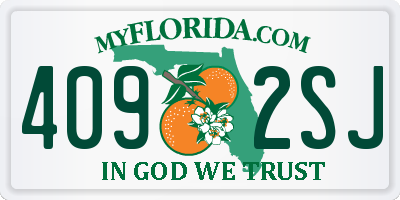 FL license plate 4092SJ