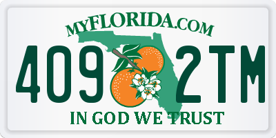 FL license plate 4092TM