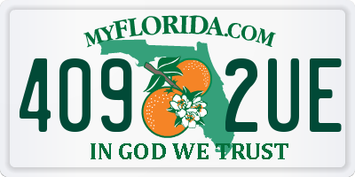 FL license plate 4092UE