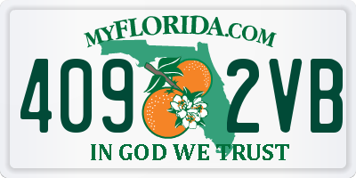 FL license plate 4092VB