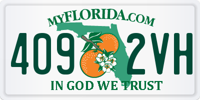 FL license plate 4092VH