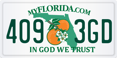 FL license plate 4093GD