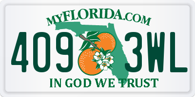 FL license plate 4093WL