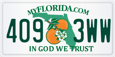 FL license plate 4093WW