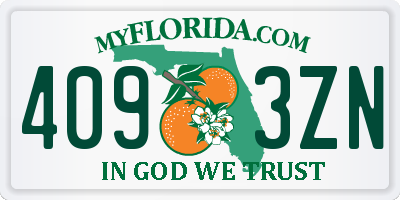 FL license plate 4093ZN