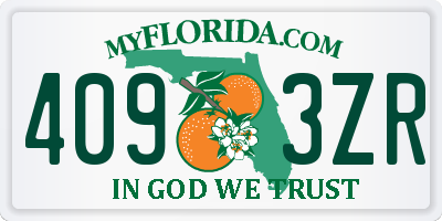 FL license plate 4093ZR