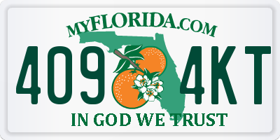 FL license plate 4094KT