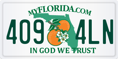 FL license plate 4094LN