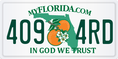 FL license plate 4094RD