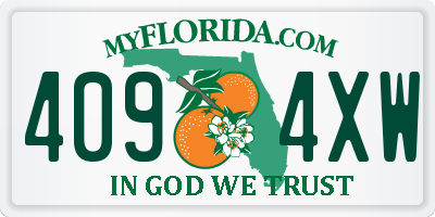 FL license plate 4094XW