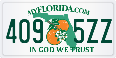 FL license plate 4095ZZ
