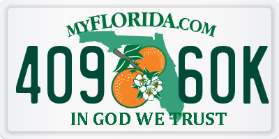 FL license plate 4096OK