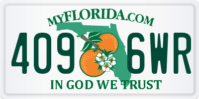 FL license plate 4096WR