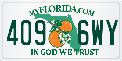 FL license plate 4096WY