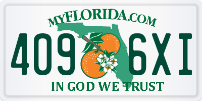 FL license plate 4096XI