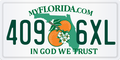 FL license plate 4096XL