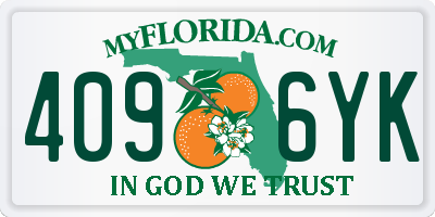 FL license plate 4096YK