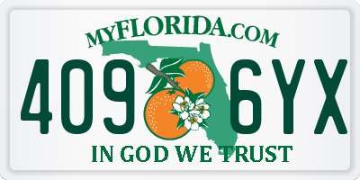 FL license plate 4096YX