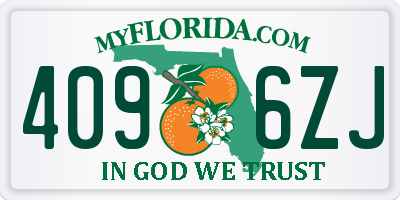 FL license plate 4096ZJ