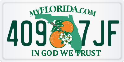FL license plate 4097JF