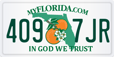 FL license plate 4097JR