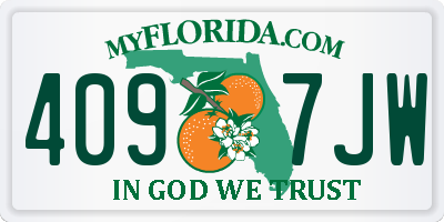 FL license plate 4097JW